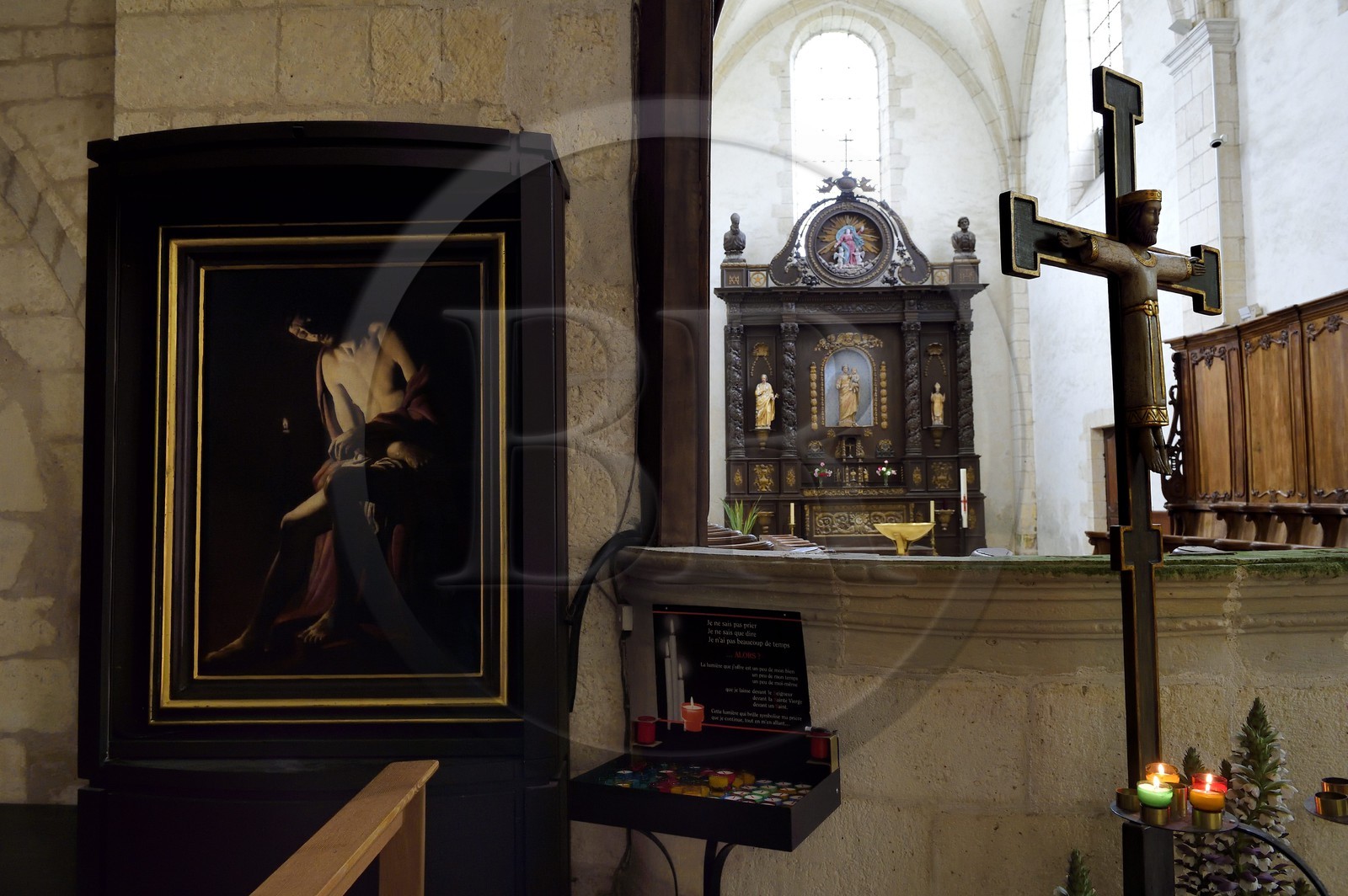 France, Dordogne (24), Périgord Blanc, abbaye romane de Chancelade