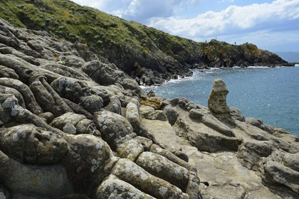France, Ille-et-Vilaine, St Malo, Rotheneuf, stones sculpted by Foure abbot between 1870 and 1917