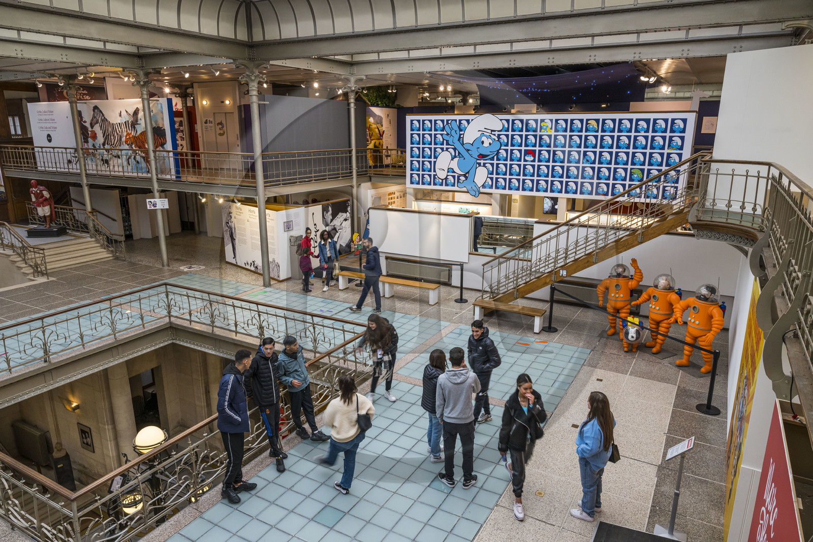 Belgique, Bruxelles, Centre belge de la bande dessinée (Musée de la BD) installé dans un batiment Art nouveau conçu par Victor Horta en 1906