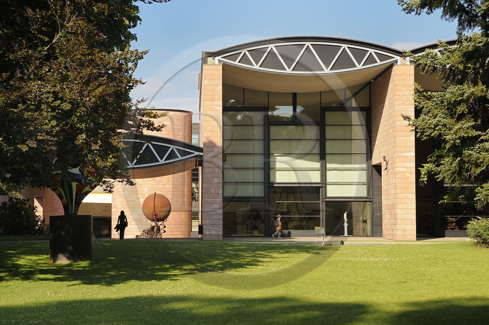 Switzerland, Basel, Tinguely Museum by the architect Mario Botta in the Loneliness Park
