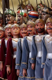 Belgium, Wallonia, Liege, District of outremeuse, museum-théatre of Tchantchès puppets, puppets of the show