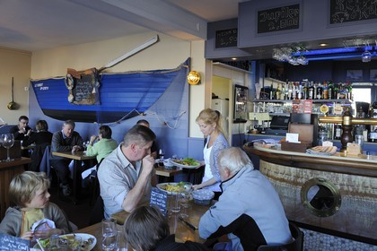 France, Seine-Maritime, Dieppe, district of the Pollet, restaurant Le Turbo
