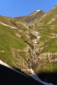 France, Alpes de Haute Provence, Parc National du Mercantour (National Park of Mercantour), Val d'Allos, cirque of Sestriere, the Verdon around its source