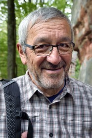 France, Bas Rhin, Northern Vosges Regional Natural Park, Niedersteinbach, Steinbach national forest, Jean-Louis Pfeffer vice president of the Club Vosgien federation