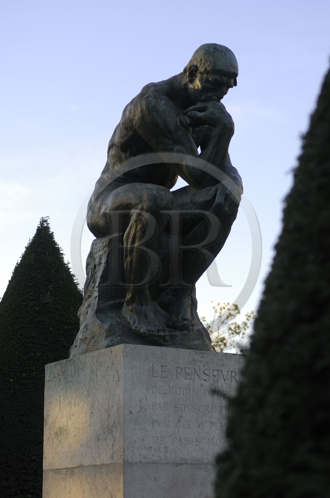 France, Paris (75), le musée Rodin installé dans l' Hotel Biron, sculpture Le Penseur de Rodin
