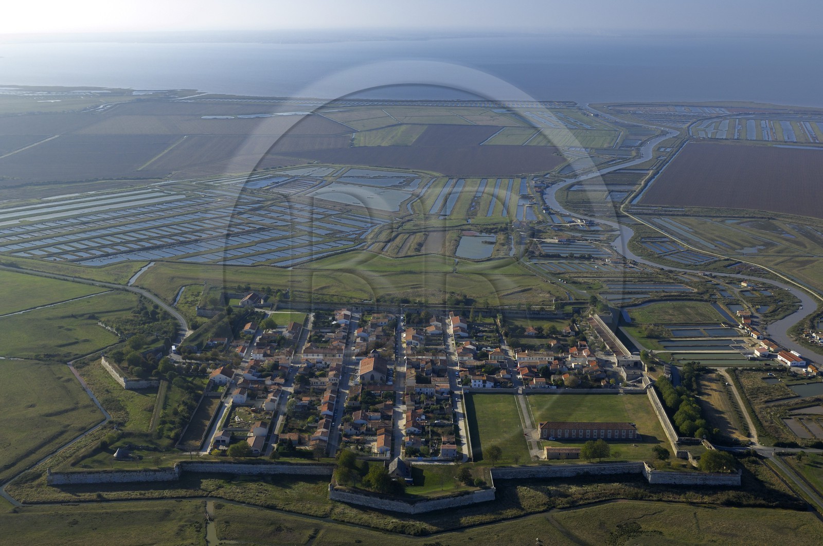 France, Charente-Maritime (17), citadelle de Brouage   (vue aérienne)