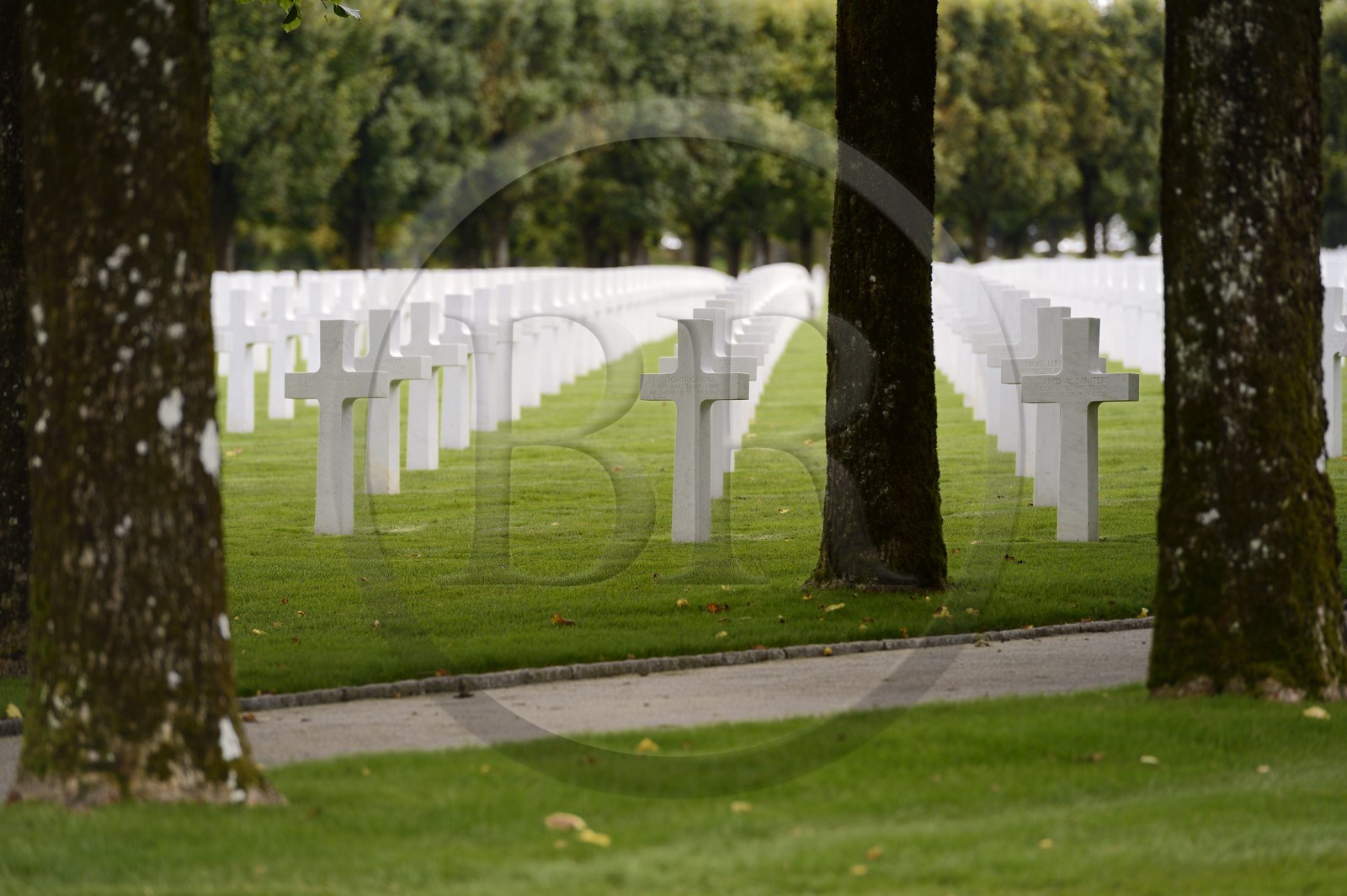 France, Meuse (55), le cimetière américain de Romagne-sous-Montfaucon, 14 246 américains ayant combattu lors de la Première Guerre mondiale y sont enterrés