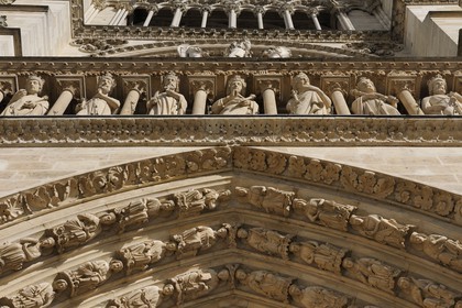 France, Paris (75), île de la Cité, la cathédrale Notre-Dame, la galerie des rois