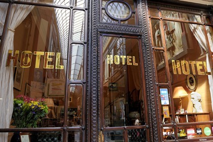 France, Paris (75), Passage Jouffroy, l'hotel Chopin