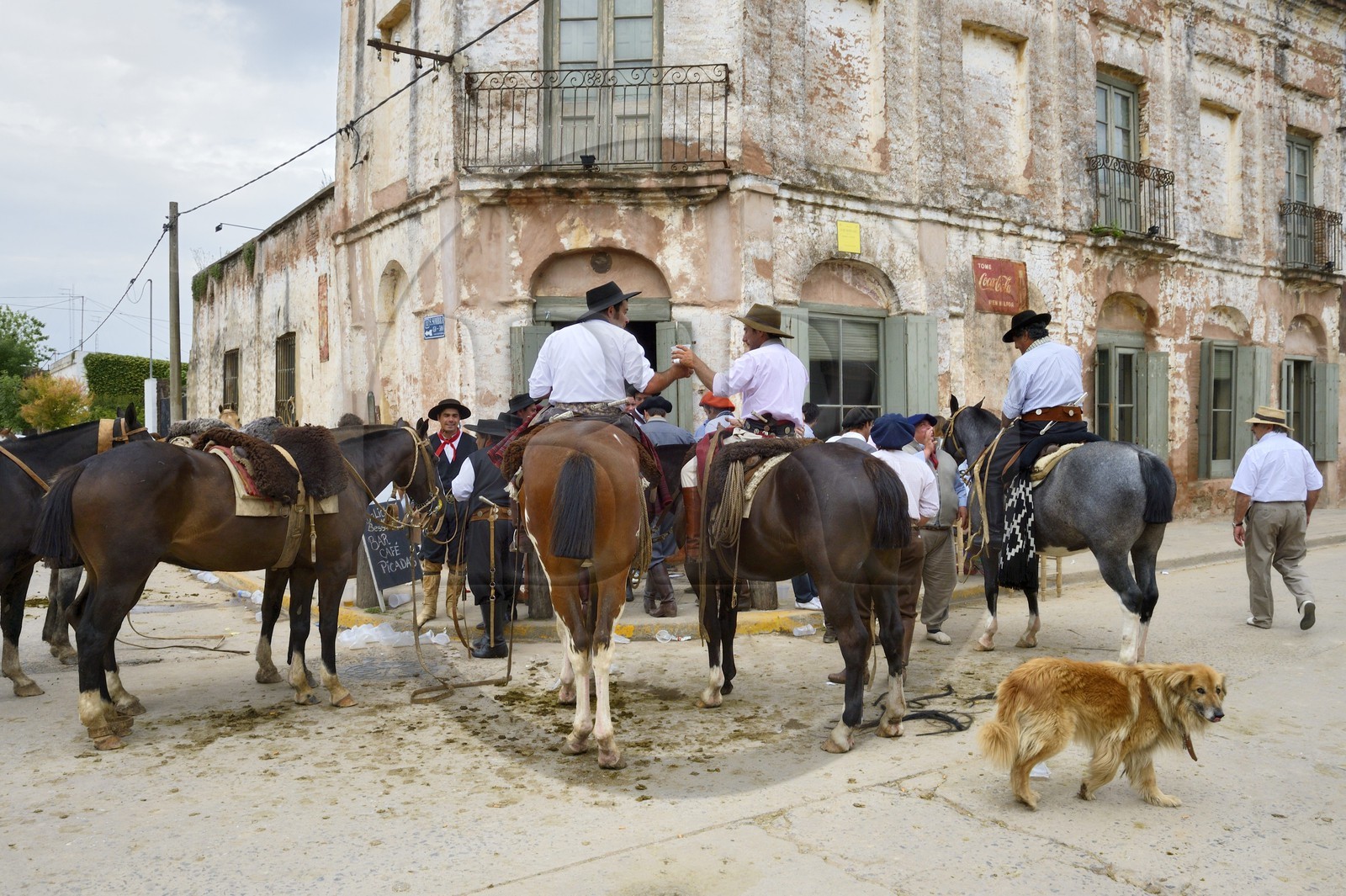 Argentina, Buenos Aires Province, San Antonio de Areco, Tradition Day festival (Dia de Tradicion), pulpería of El Boliche de Bessonart, traditional cafe from the gauchos