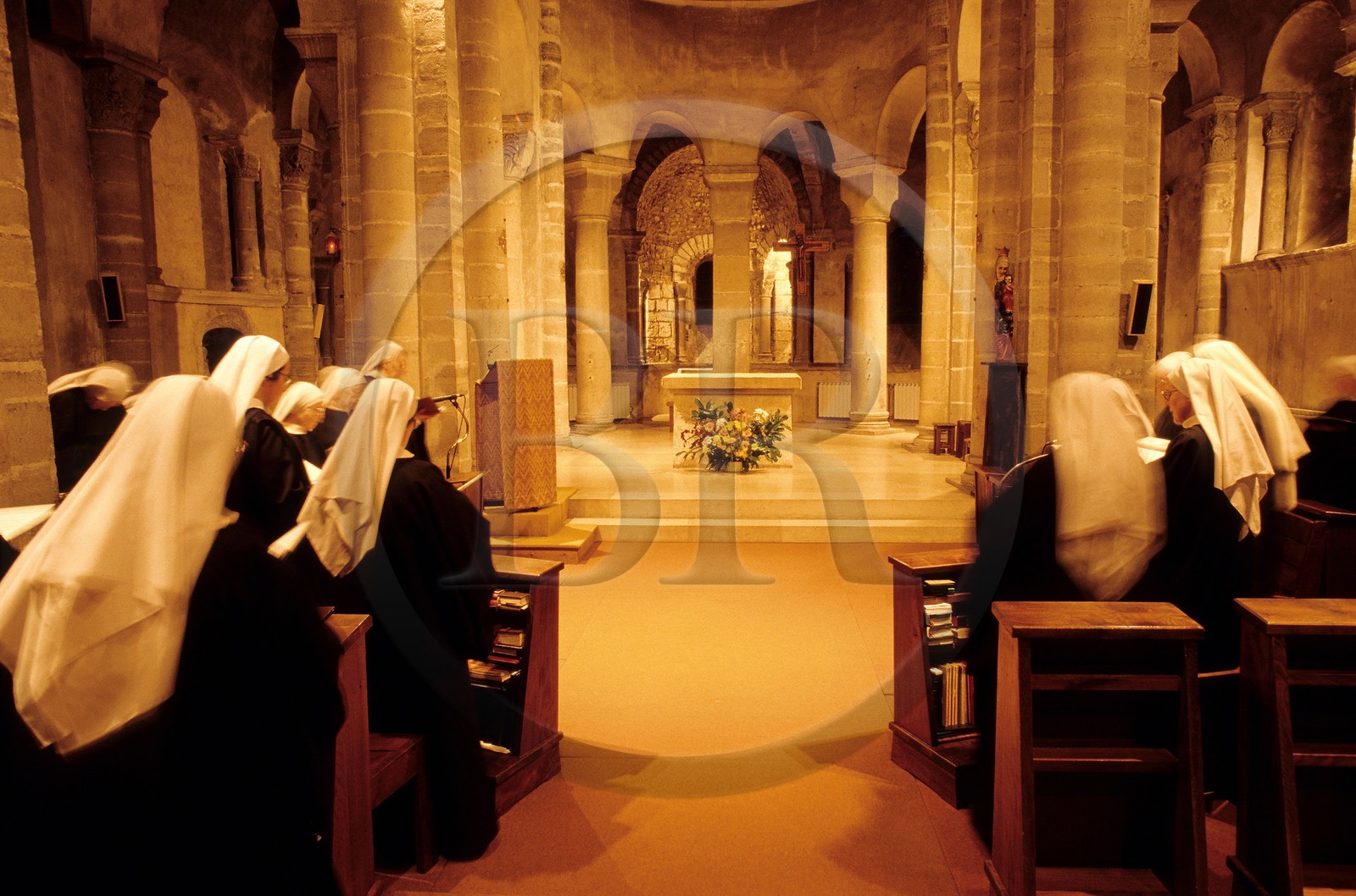 France, Allier, religious office at the Abbey of Saint Vincent de Chantelle