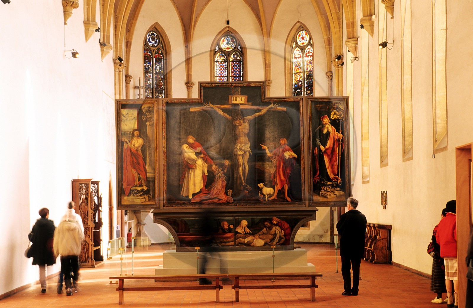France, Haut-Rhin (68), Colmar, le musée Unterlinden, le retable d'Issenheim