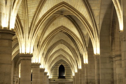 France, Paris (75), Ile de la Cité, la Conciergerie dans le Palais de Justice, la salle des Gens d'armes (1302)