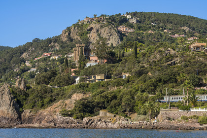 France, Alpes-Maritimes (06), Mandelieu-la-Napoule, le Château d'Agecroft ou Château des Mineurs construit en 1918