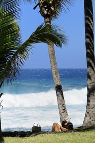 France, île de la Réunion, la côte sud, plage de Grand-Anse