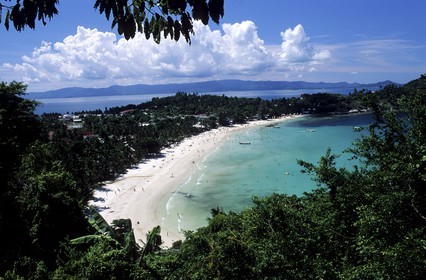 Thaïlande, Archipel îles Samui, île de Koh Pha-Ngan, la presqu'île de Had Rin