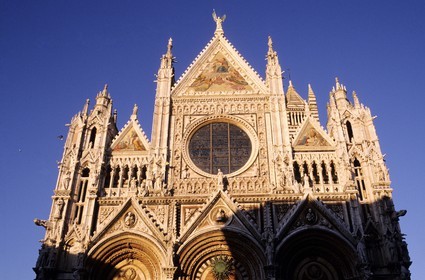 Italie, Toscane, Sienne, la cathédrale du Duomo de style romano-gothique