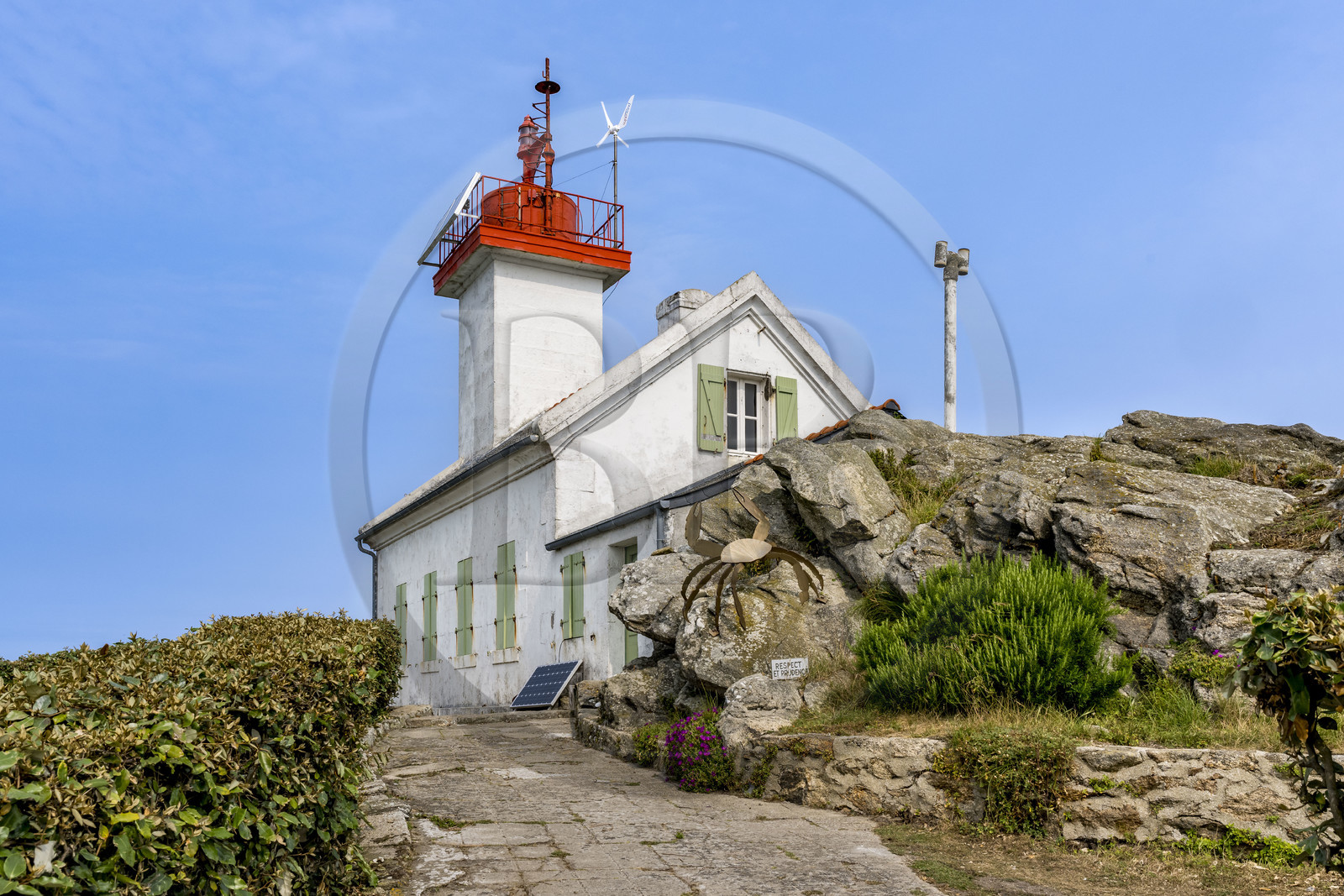France, Finistère (29), Pays des Abers, estuaire de l'Aber Wrac'h, phare de l'Ile Wrac'h
