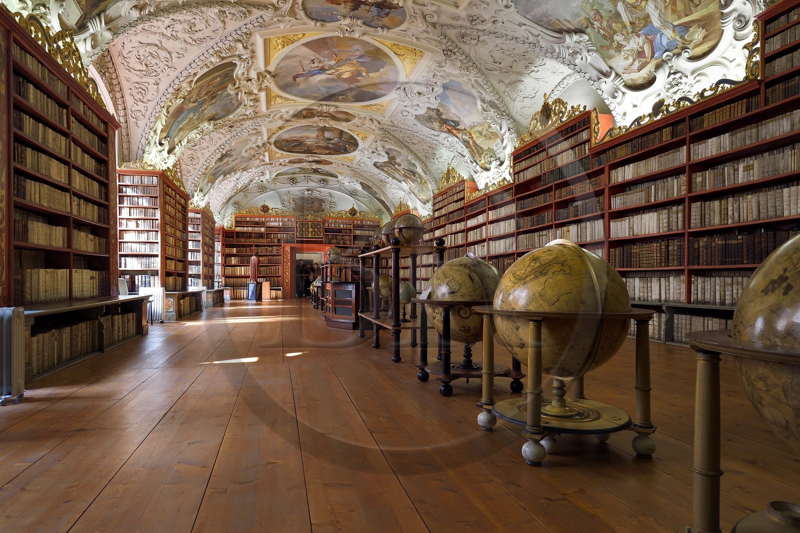 République Tchèque, Prague, centre historique classé Patrimoine Mondial de l'UNESCO, quartier de Strahov, bibliothèque du Monastère de Strahov, salle théologique