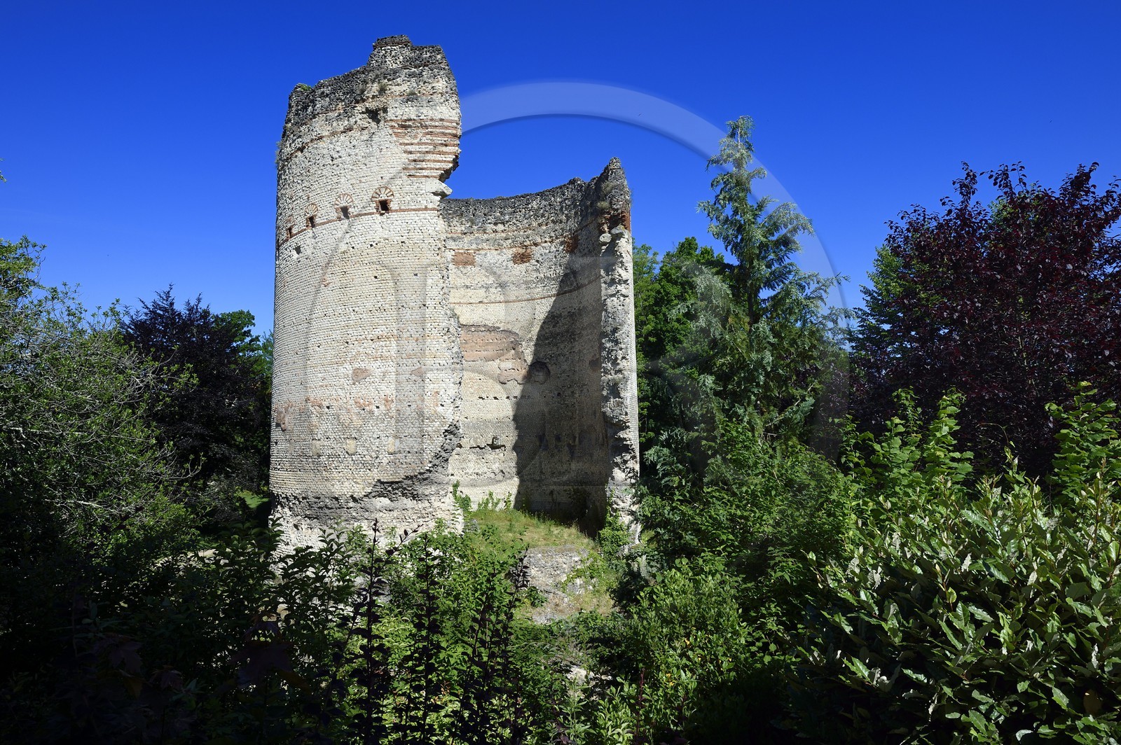 France, Dordogne (24), Périgord Blanc, Périgueux, quartier de la Cité dit de Vésone, ruine romaine de la Tour de Vésone (Vesunna)