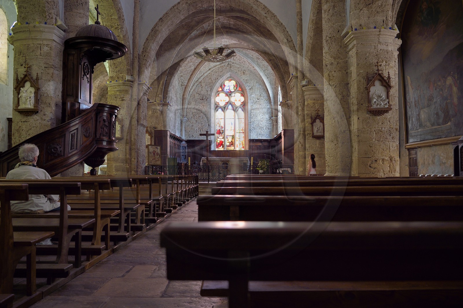 France, Var (83), Provence Verte, Barjols, église Notre Dame de l'Assomption