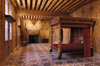 France, Loir-et-Cher (41), vallée de la Loire classée au Patrimoine Mondial de l'UNESCO, château de Blois, la chambre du Roi Henri III
