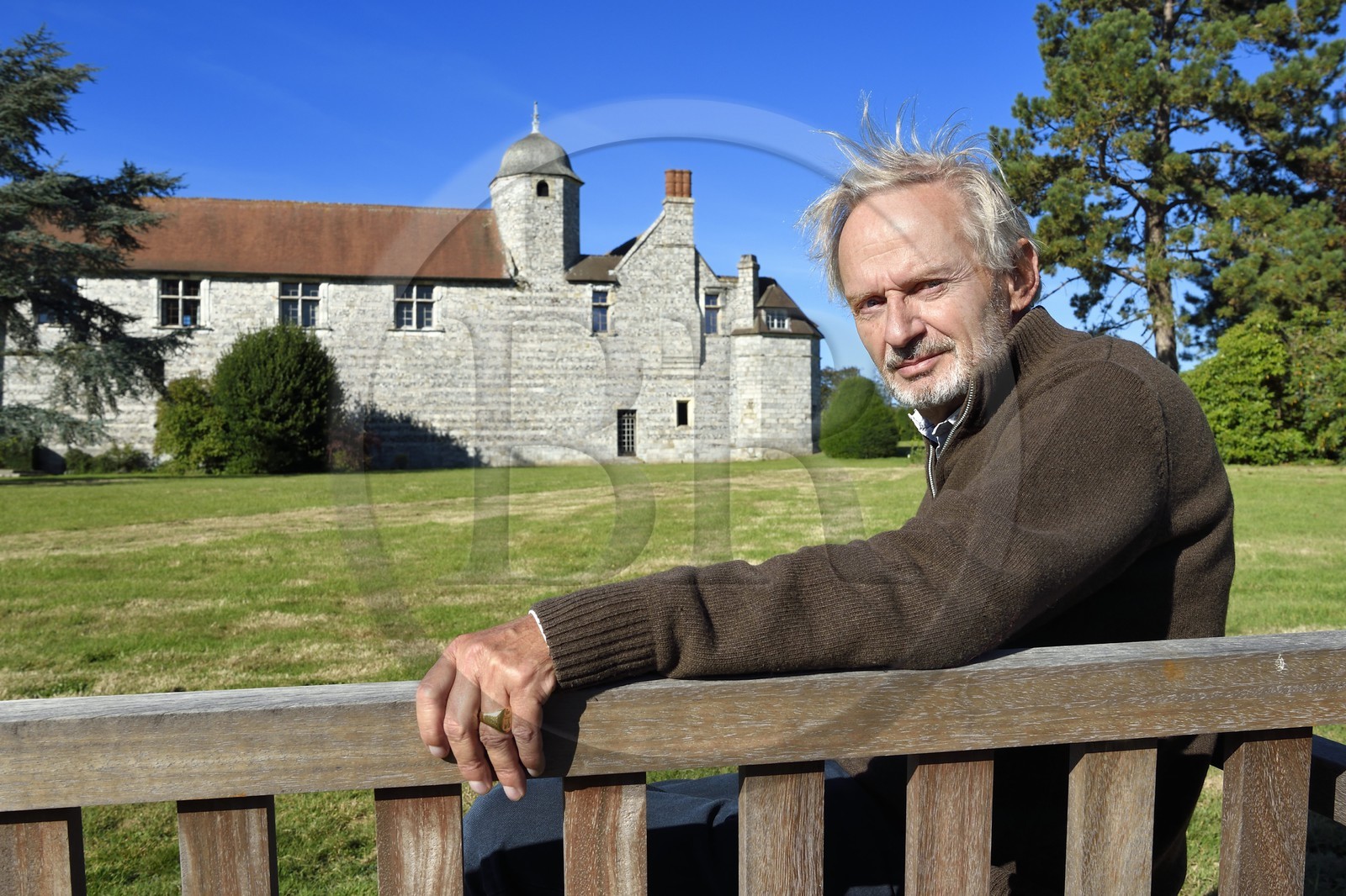 France, Seine Maritime, Cote d'Albatre (Alabaster Coast), Pays de Caux, Varengeville sur Mer, the Manoir d'Ango (Ango Manor), Jean Baptiste Hugot co-owner of the manor with his two sisters
