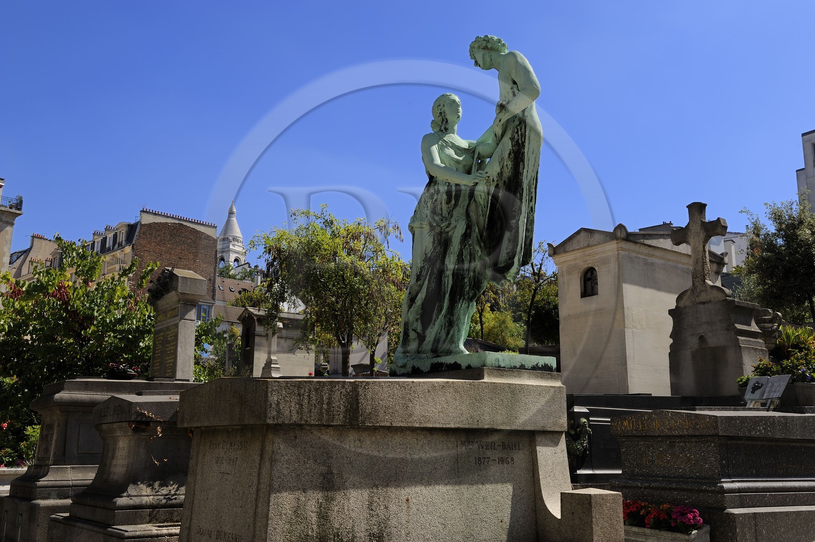 France, Paris (75), Butte Montmartre, le cimetière Saint Vincent