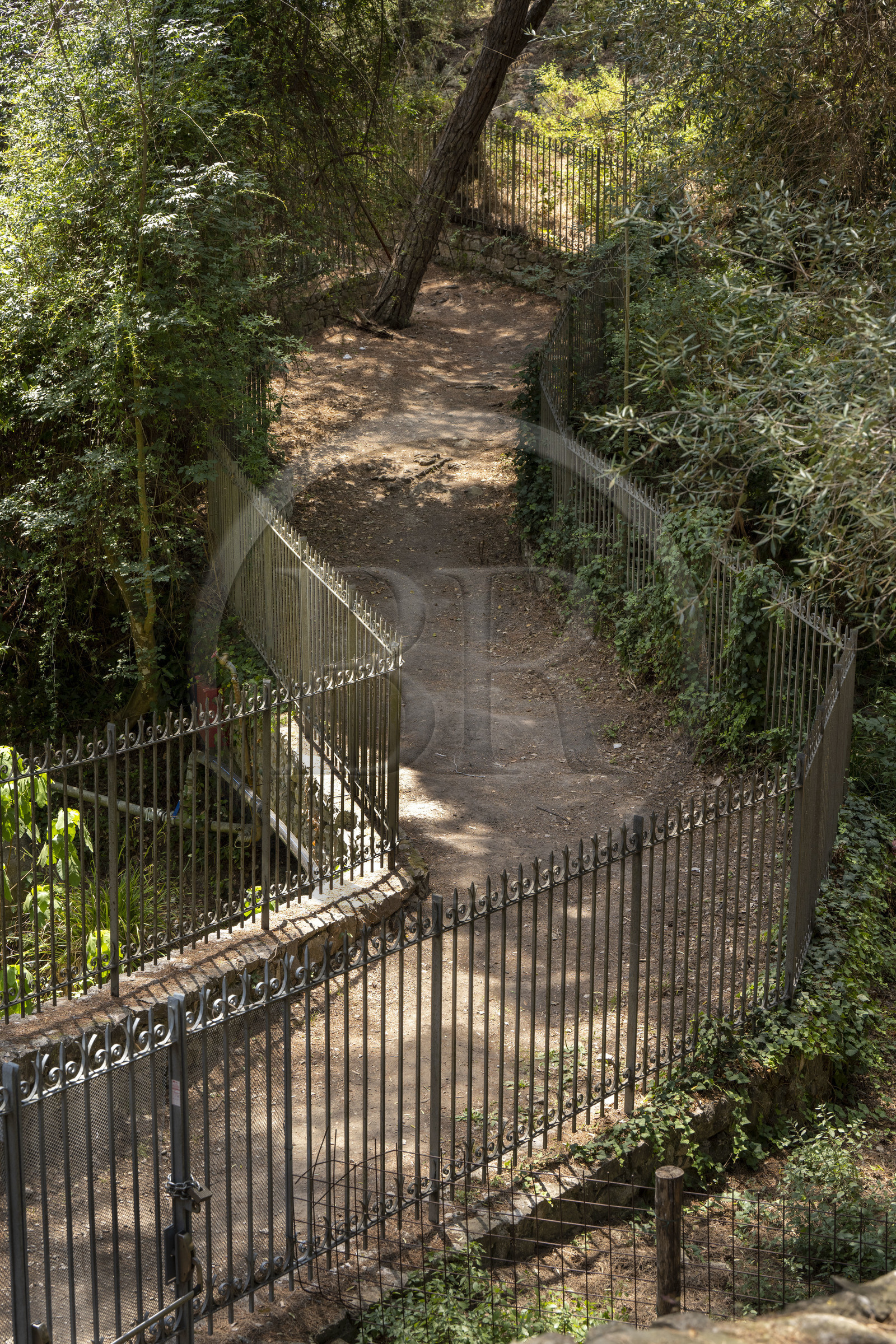 Italy, Liguria, Province of Imperia, Ventimiglia, Hanbury Botanical Garden, passage of the Roman road Via Aurelia (Via Julia Augusta in France)
