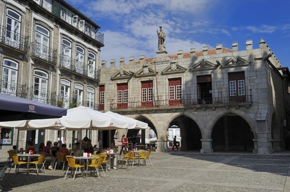 Portugal, Minho region, Guimaraes, town listed as World Heritage by UNESCO, former City Hall on Largo da Oliveira square