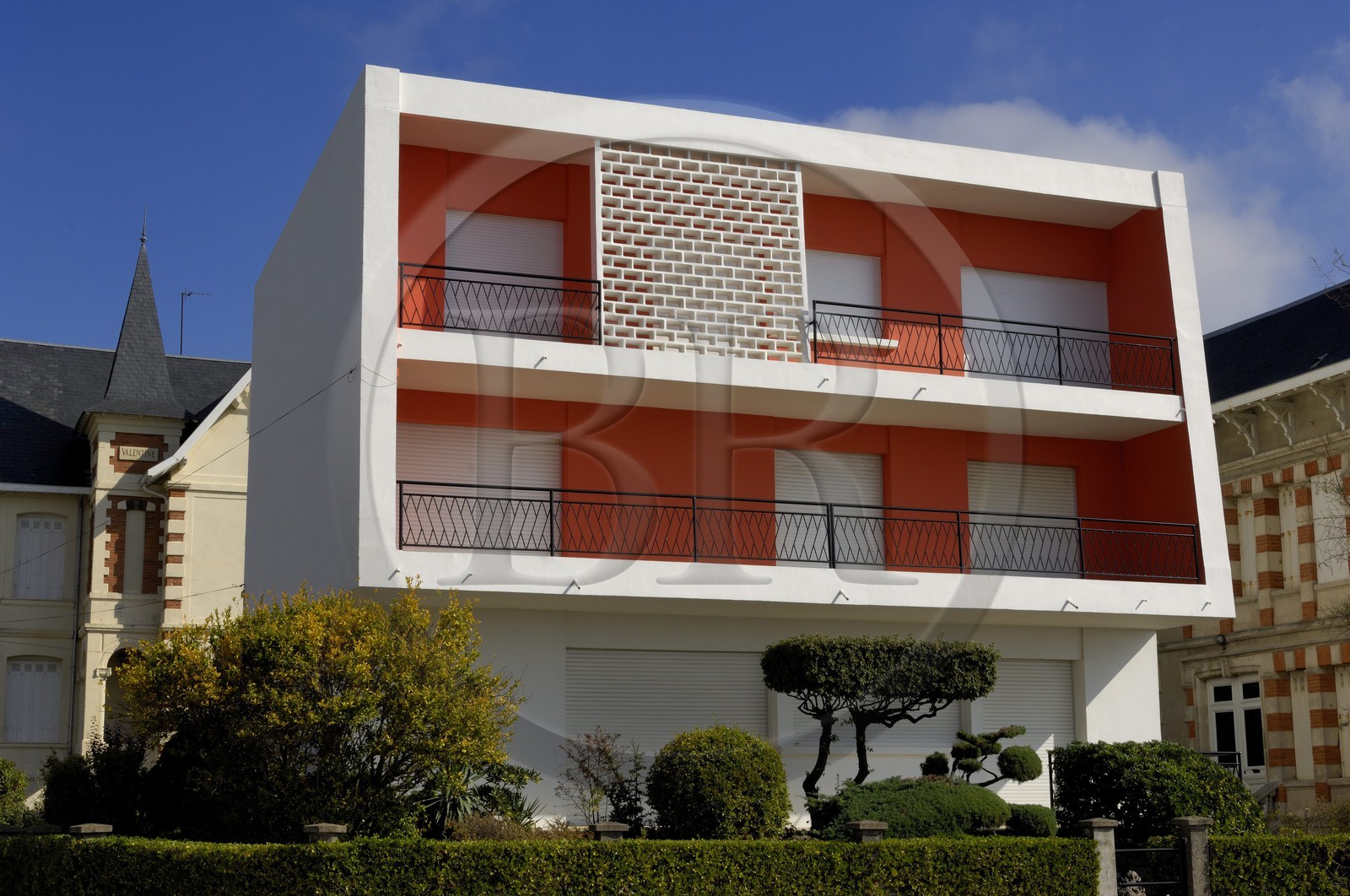 France, Charente-Maritime (17), Royan, sur le boulevard Frédéric Garnier qui longe la Grande Conche