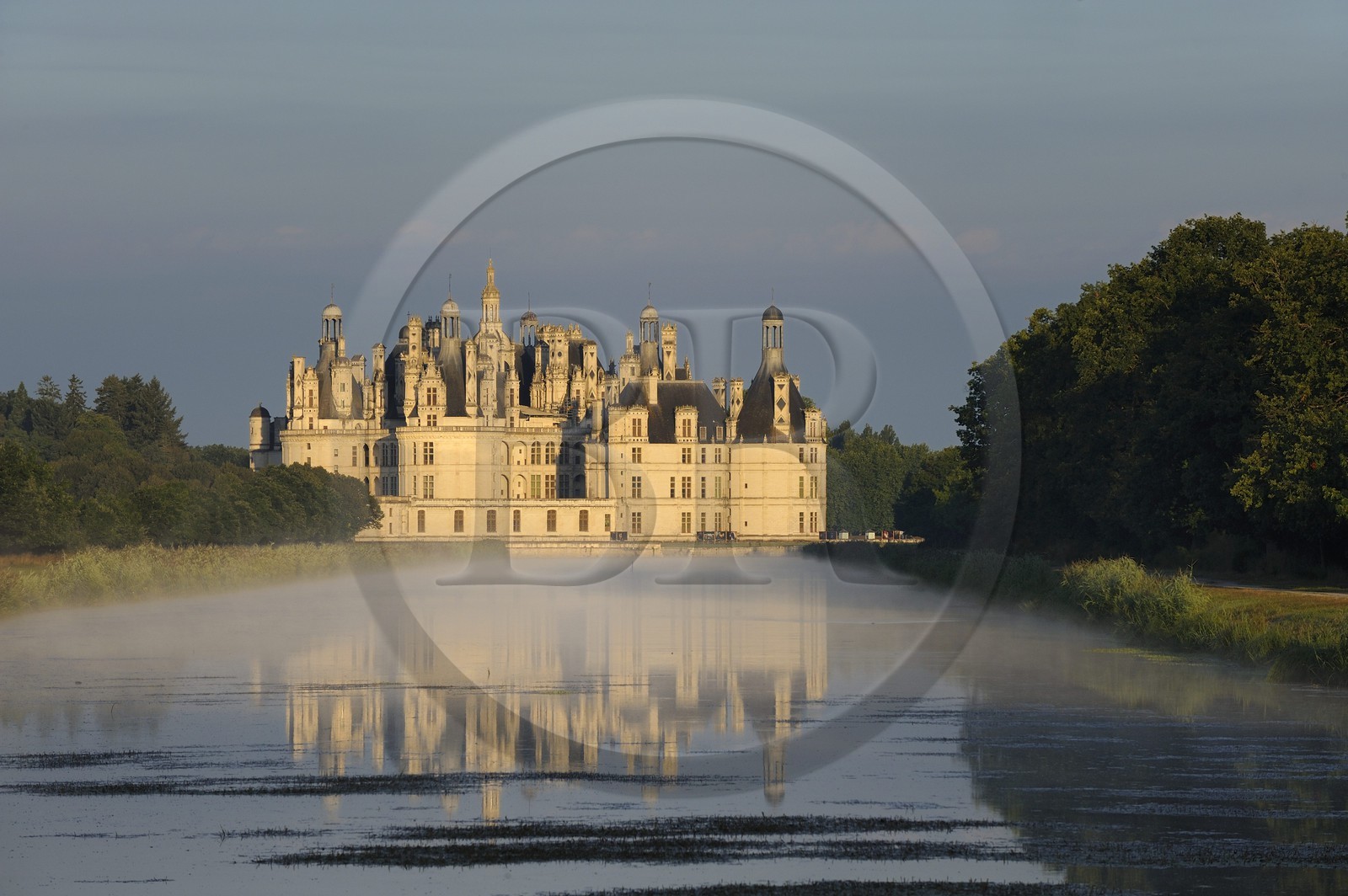 France, Loir et Cher, Loire Valley listed as World Heritage by UNESCO, Chateau de Chambord at the end of the Grand canal