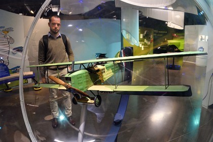 France, Puy de Dome, Clermont Ferrand, L'Aventure Michelin, museum retracing all the activities of the Michelin group, Bréguet 14 built in collaboration with Michelin during the World War One