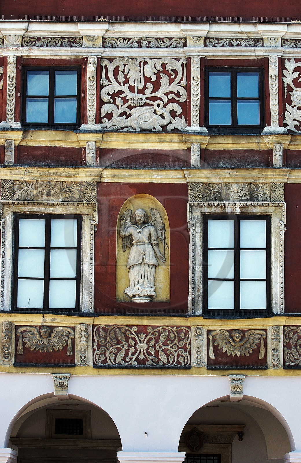 Pologne, région de Lublin, ville Renaissance de Zamosc classé Patrimoine Mondial de l' UNESCO, maison dite à l' Ange construite par de riches commerçants arméniens sur la place du marché, musée de la ville