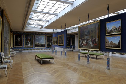 France, Yvelines (78), château de Versailles, classé Patrimoine Mondial de l'UNESCO, collections napoléoniennes dans l'attique du midi