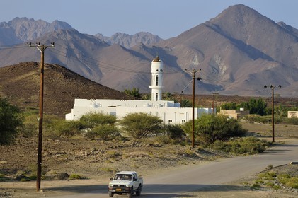 Sultanat d'Oman, gouvernorat de Ash Sharqiyah Nord, montagnes à l'Est de Al Jarda, mosquée