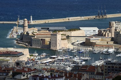 France, Bouches du Rhone, Marseille, the Fort Saint Jean at the Vieux Port entrance