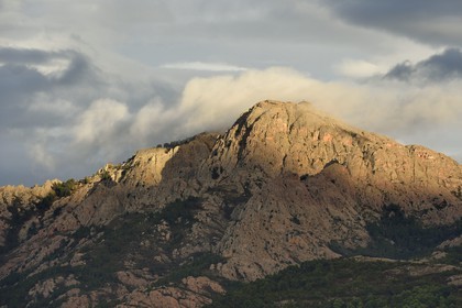 France, Corse du Sud, Porto Gulf, listed as World Heritage by UNESCO, the mountain above Piana
