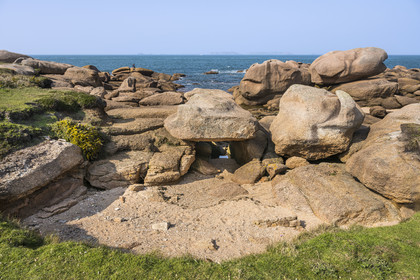 France, Côtes-d'Armor (22), Côte de Granit Rose, Trégastel, Ile Renote, le chaos granitique