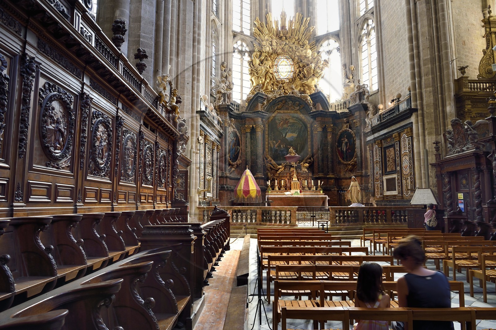 France, Var, Provence Verte, Saint Maximin la Sainte Baume, Sainte Madeleine (St. Mary Magdalene) basilica, the choir