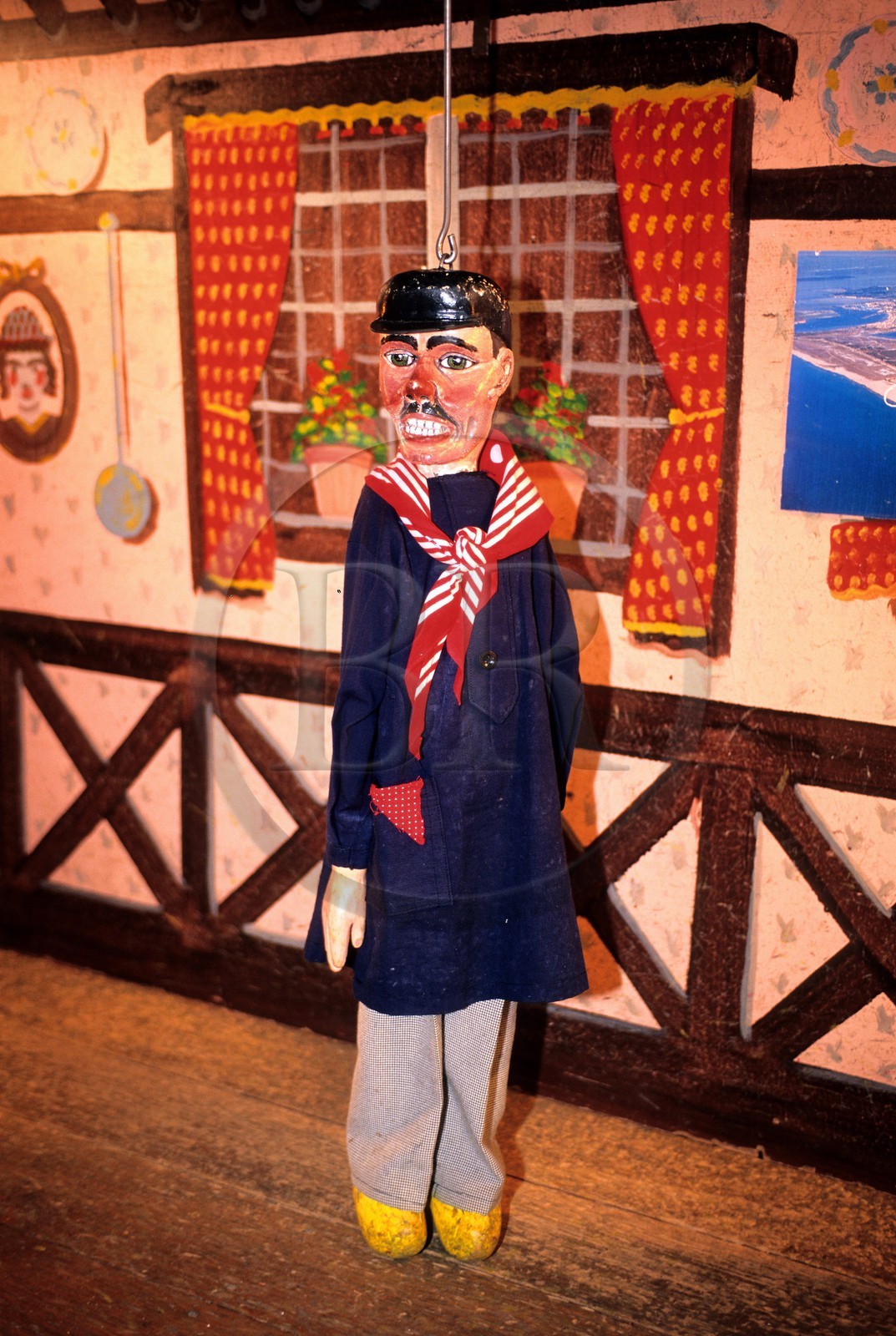 Belgique, Wallonie, Liège, quartier d'Outremeuse, le célèbre Tchantchès chez lui au musée-théâtre des marionnettes Tchantchès