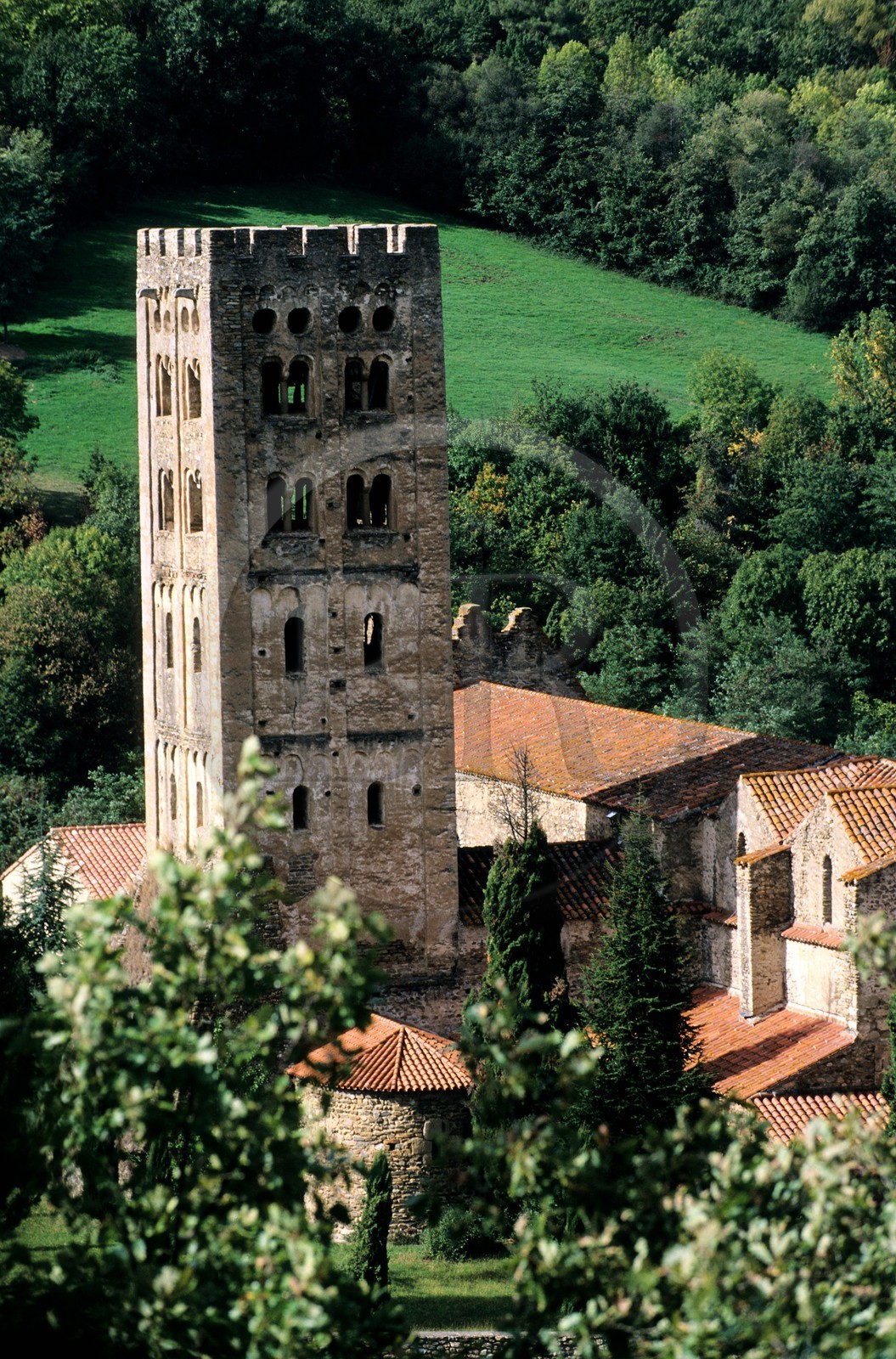 France, Pyrénées-Orientales (66), région du conflent, Prades, abbaye Saint-Michel-de-Cuixa du Xème Siècle