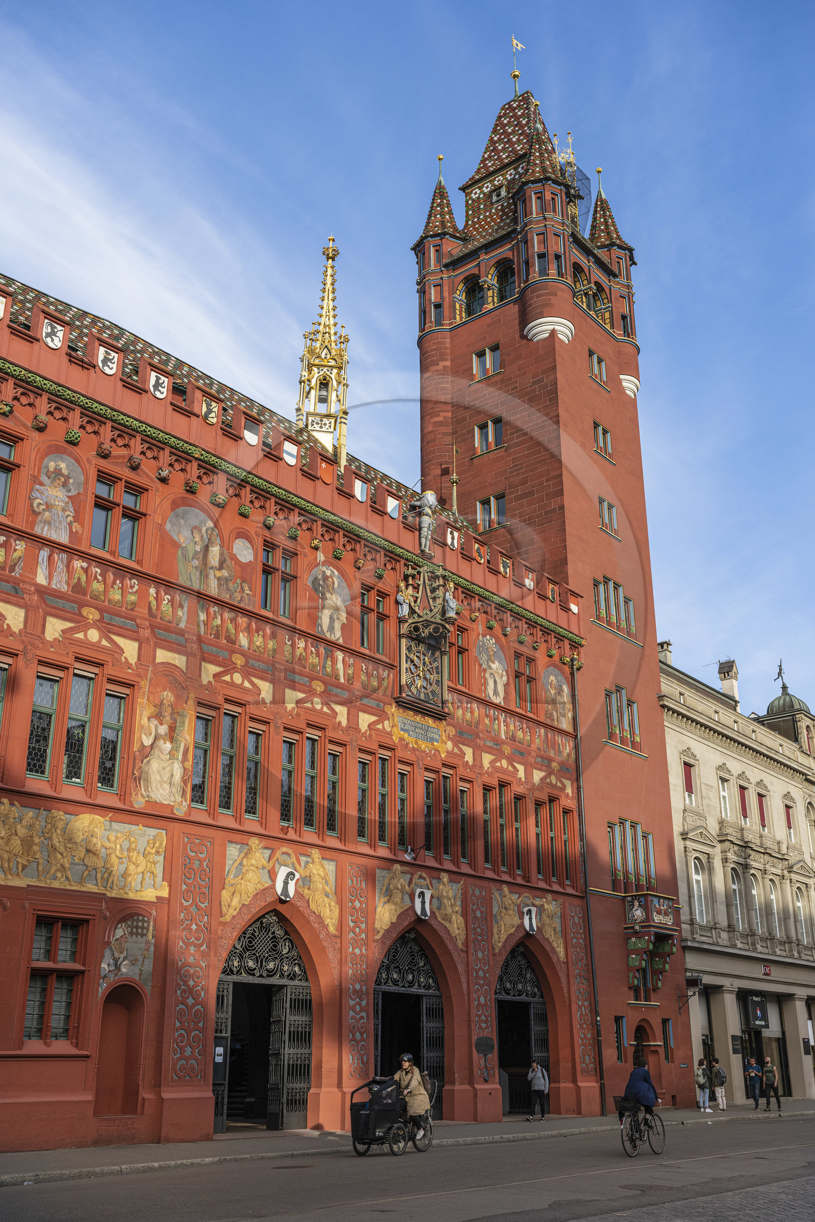 Switzerland, Basel, Marktplatz, City hall (Rathaus)