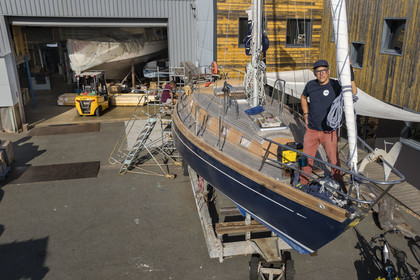 France, Charente-Maritime (17), La Rochelle, quartier des Minimes, Chantier Despierres - Atelier Bois et Océan, spécialisé dans la charpente marine, l’entretien et la réparation de navires de plaisance en bois, il est dirigé par Nicolas Chanteloup