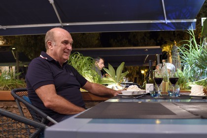 France, Var (83), Iles d'Hyères, parc national de Port Cros, Ile de Porquerolles, restaurant Le Pelagos au village