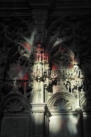 France, Seine-Maritime, Dieppe, the Saint-Jacques church from the 13th century, Wall of the Tresor chapel said of the Savages towards 1529