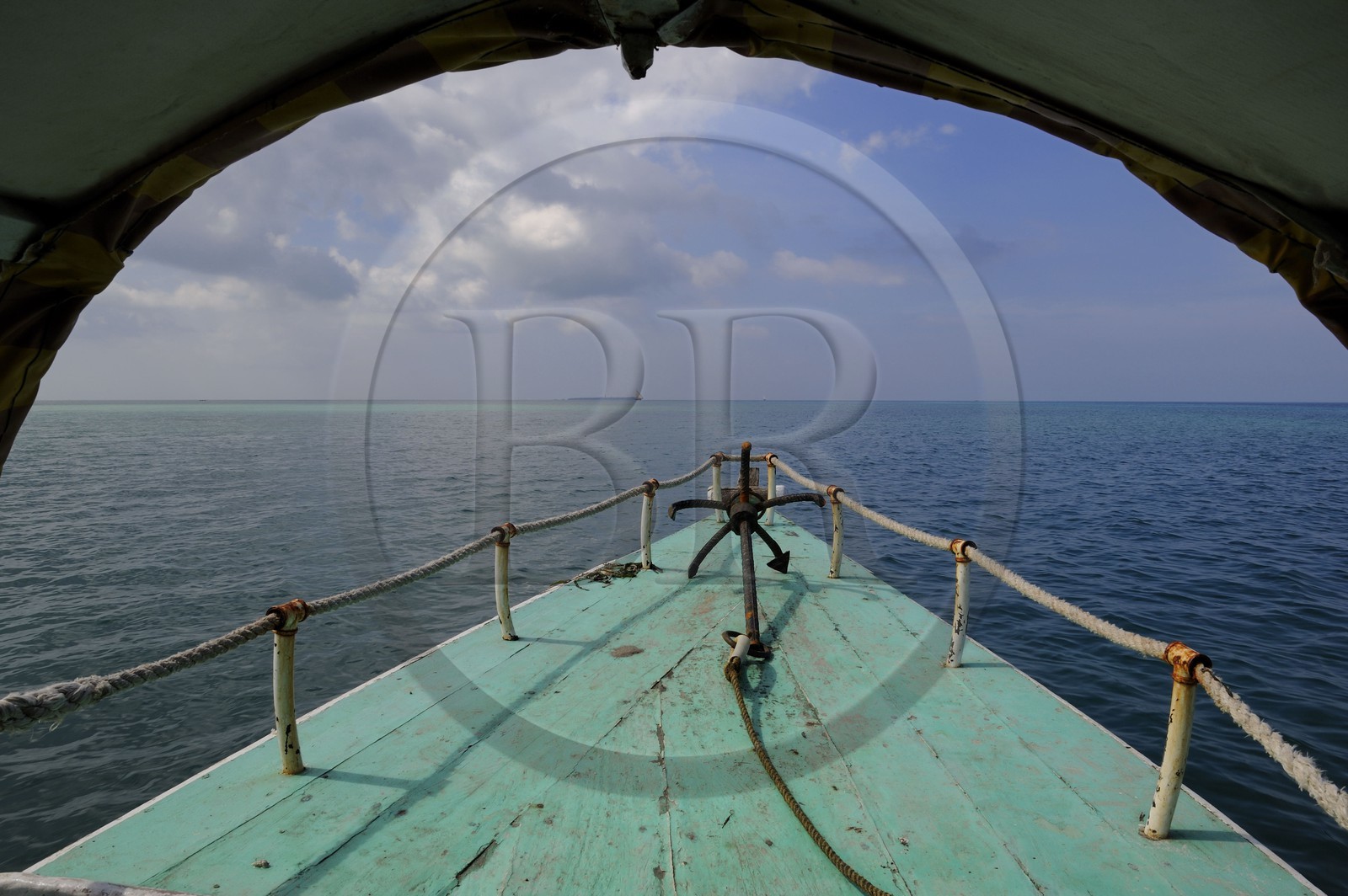Tanzanie, archipel de Zanzibar, île de Unguja (Zanzibar), côte ouest, bateau pour la réserve naturelle de Chumbe Island Coral Park