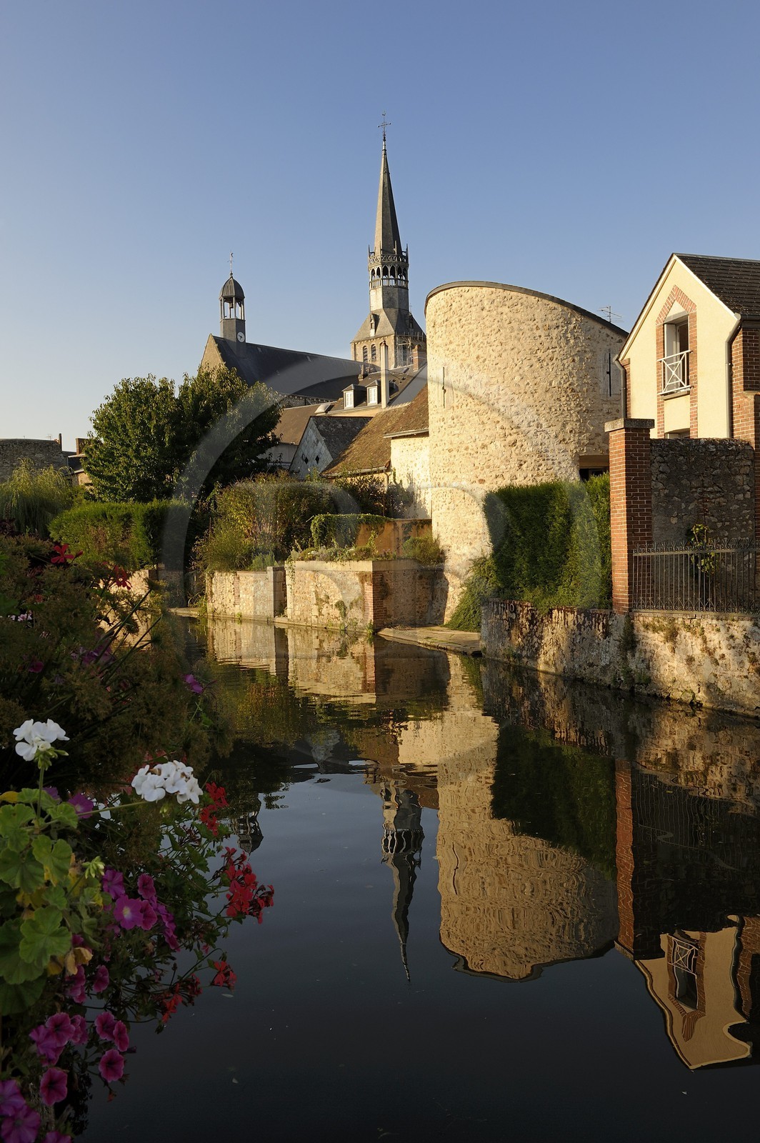 France, Eure-et-Loir (28), Bonneval, le fossé des remparts
