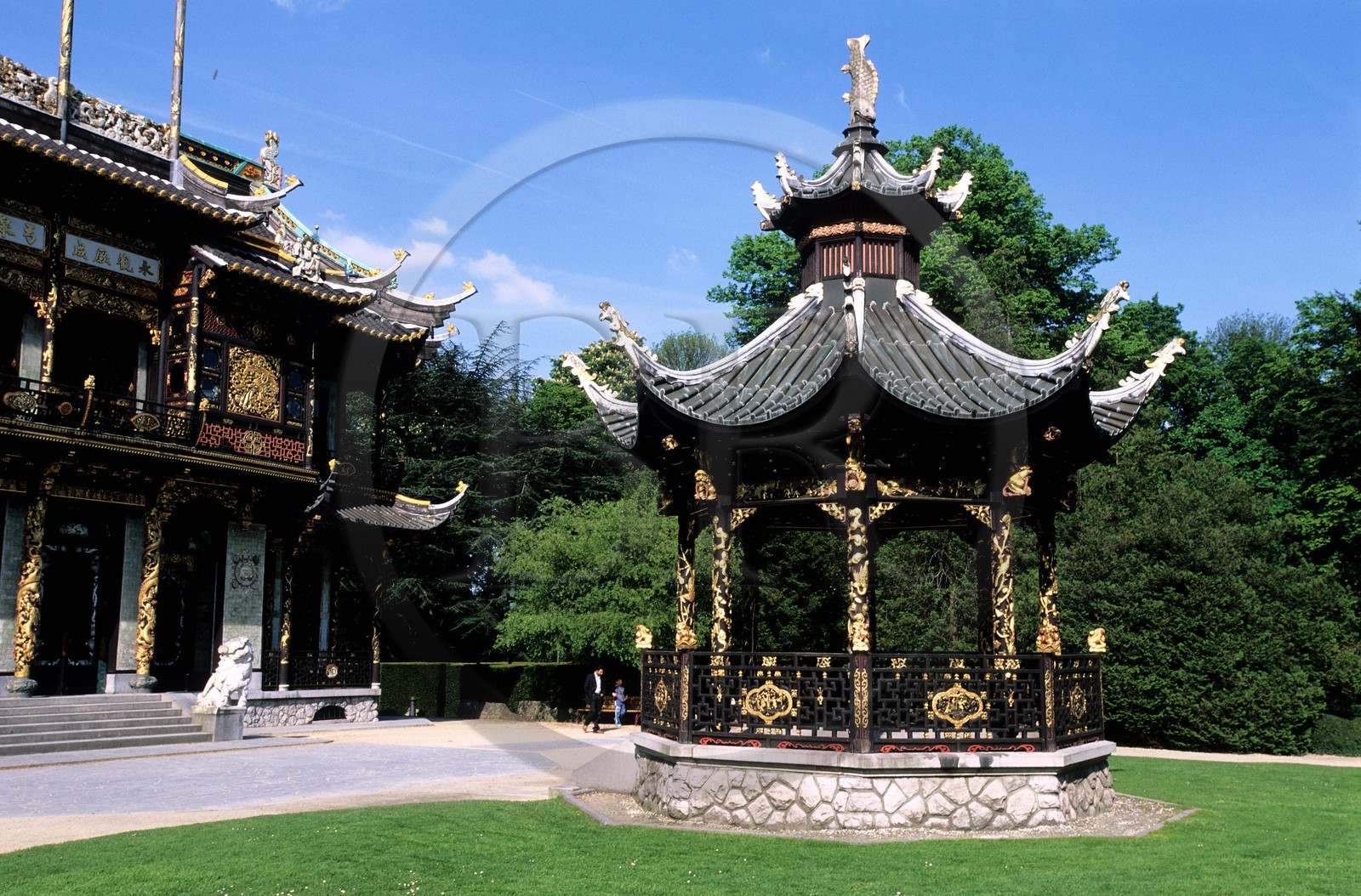 Belgique, Bruxelles, parc du domaine royal de Laeken, le Pavillon Chinois