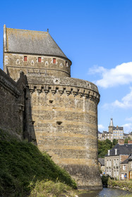 France, Ille-et-Vilaine (35), Fougères, le château-fort du XIIe siècle, la tour Raoul